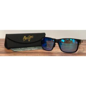 Maui Jim Rx-ABLE  B432-2M Blue Red Sands Black Matte Frame Polarized Sunglasses
